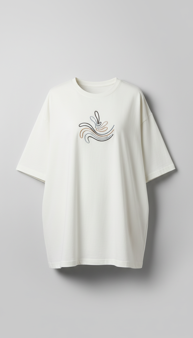 Minimalist Line Art Tee Cotton